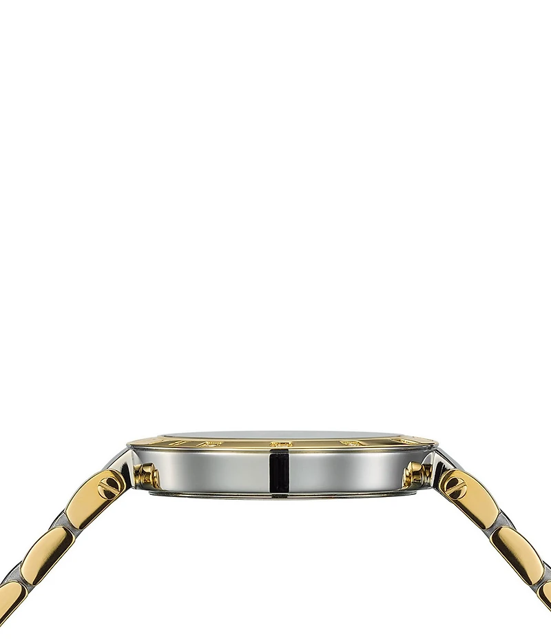 Balmain Women's Quartz Analog Two Tone Crystal Detail Bracelet Watch