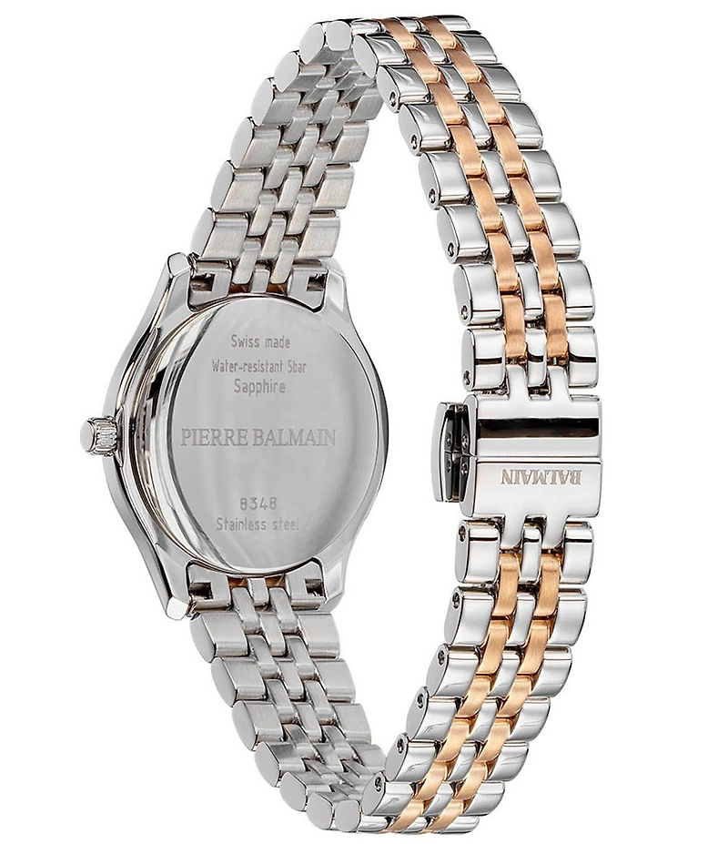 Balmain Paris Women's Quartz Analog Two Tone Mother-Of-Pearl Dial Stainless Steel Bracelet Watch