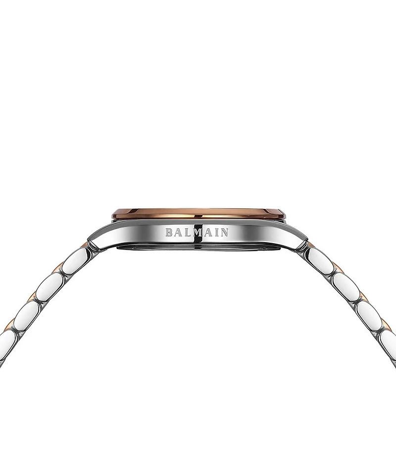 Balmain Paris Women's Quartz Analog Two Tone Mother-Of-Pearl Dial Stainless Steel Bracelet Watch