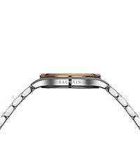 Balmain Paris Women's Quartz Analog Two Tone Mother-Of-Pearl Dial Stainless Steel Bracelet Watch