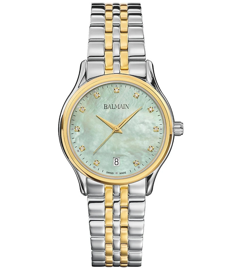 Balmain Women's Quartz Analog Two Tone Stainless Steel Bracelet Watch