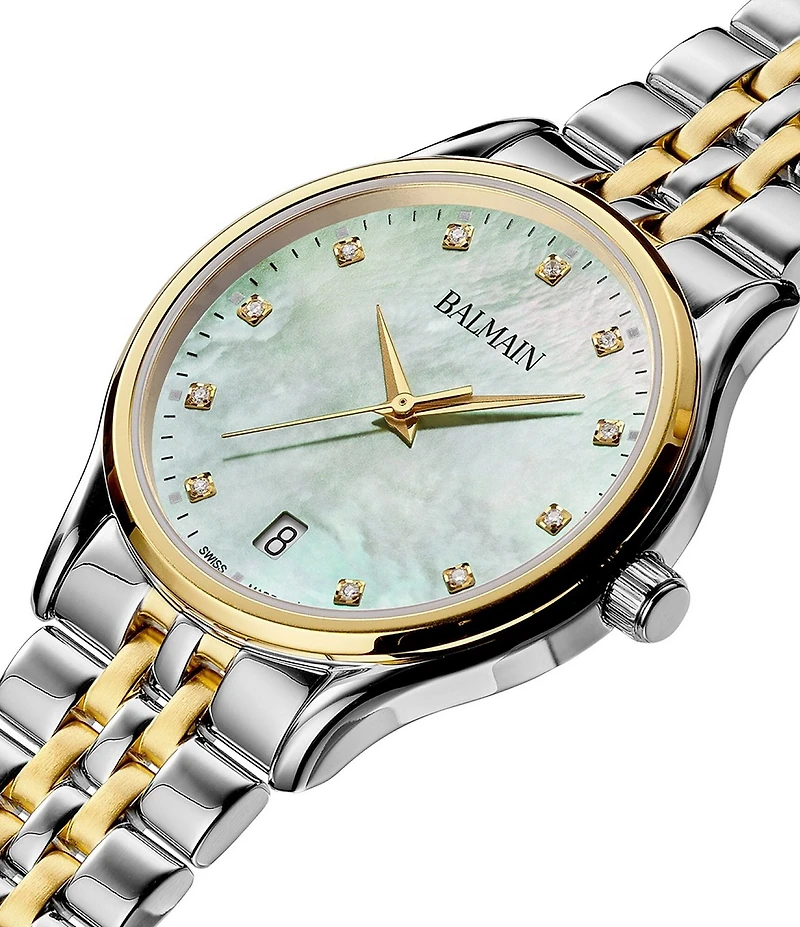 Balmain Women's Quartz Analog Two Tone Stainless Steel Bracelet Watch