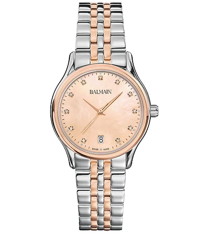 Balmain Women's Quartz Analog Two Tone Stainless Steel Bracelet Watch