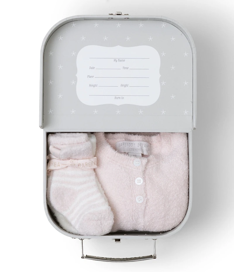 Barefoot Dreams Baby Girls Newborn CozyChic Lite®Heirloom Newborn Set