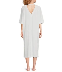 Barefoot Dreams Cozy Terry Double V-Neck Caftan