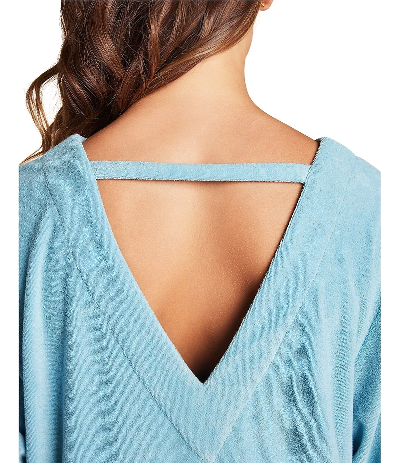 Barefoot Dreams Cozy Terry Double V-Neck Caftan