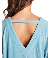 Barefoot Dreams Cozy Terry Double V-Neck Caftan