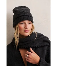 Barefoot Dreams CozyChic® Blanket Stitch Cardigan with Detachable Scarf