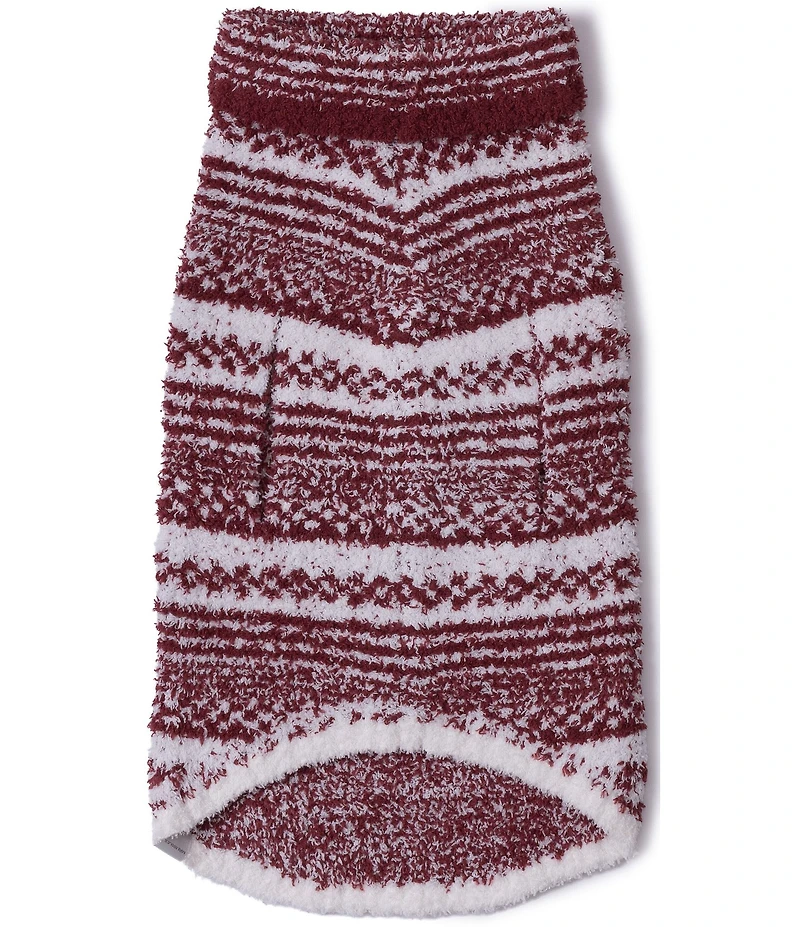 Barefoot Dreams CozyChic Checkered Stripe Pet Sweater