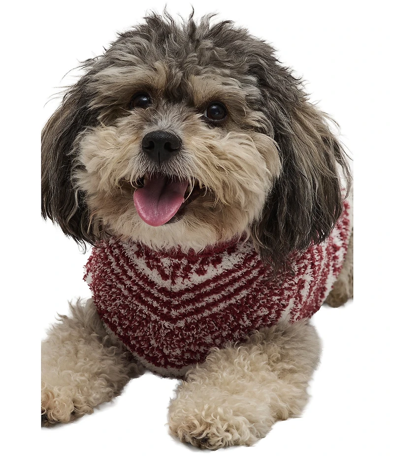 Barefoot Dreams CozyChic Checkered Stripe Pet Sweater