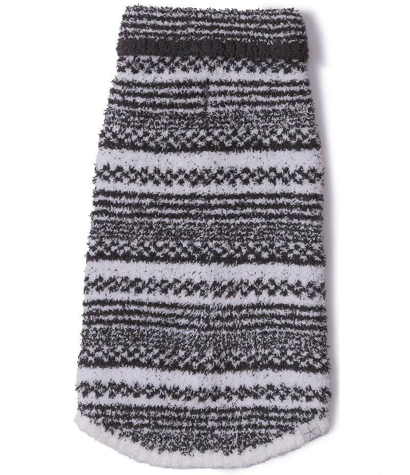 Barefoot Dreams CozyChic Checkered Stripe Pet Sweater