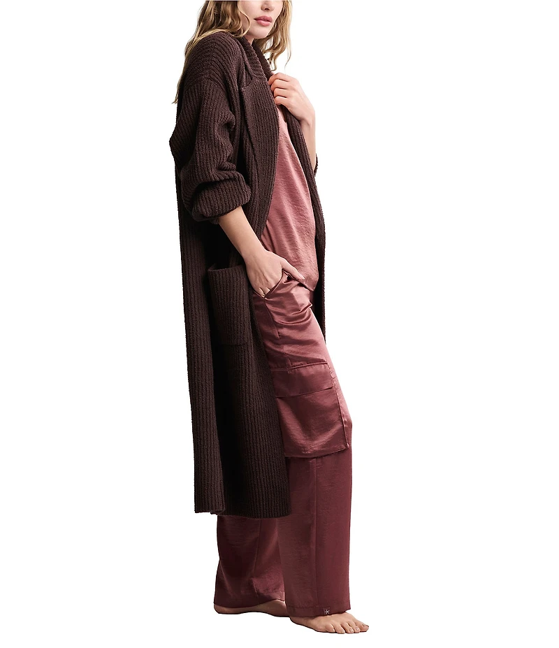 Barefoot Dreams CozyChic Cotton Ribbed Long Robe Coat