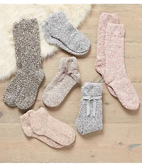 Barefoot Dreams CozyChic® Heathered Tennis Fuzzy Socks