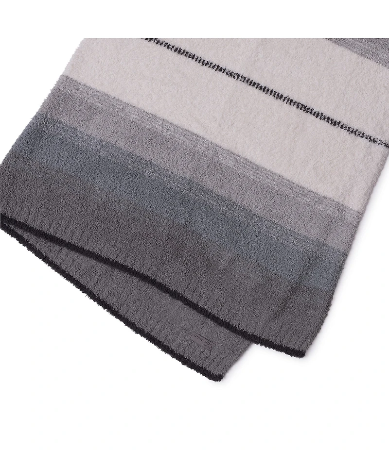 Barefoot Dreams CozyChic Ombre Striped Jacquard Knit Throw Blanket