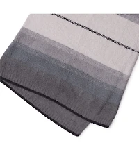 Barefoot Dreams CozyChic Ombre Striped Jacquard Knit Throw Blanket