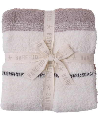 Barefoot Dreams CozyChic Ombre Striped Jacquard Knit Throw Blanket