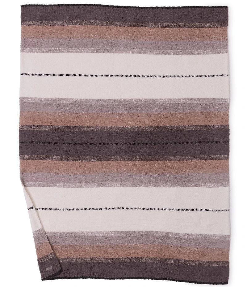 Barefoot Dreams CozyChic Ombre Striped Jacquard Knit Throw Blanket