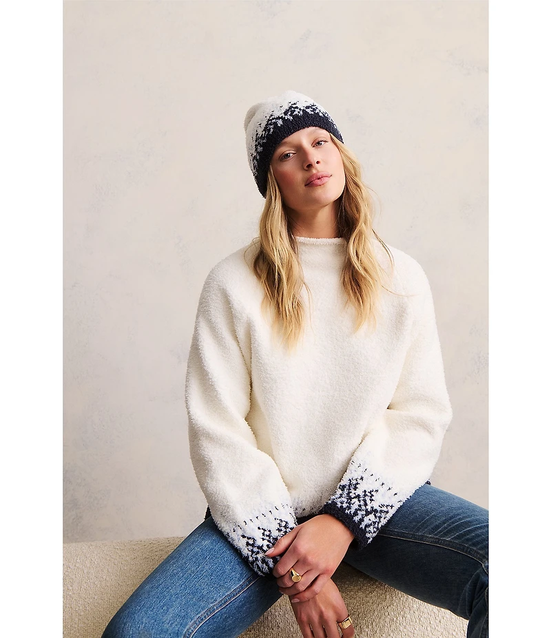 Barefoot Dreams CozyChic Raglan Confetti Pullover Top