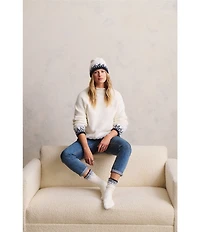 Barefoot Dreams CozyChic Raglan Confetti Pullover Top