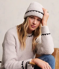 Barefoot Dreams Cozychic Ribbed Blanket Stitch Beanie