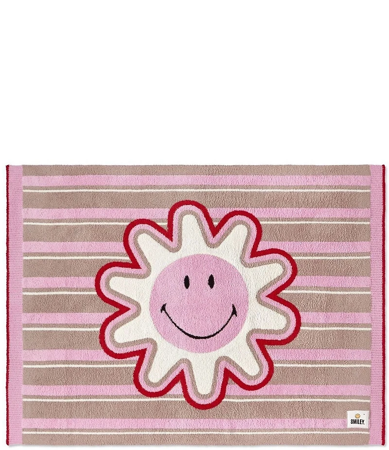 Barefoot Dreams CozyChic Smiley Stripe Throw Blanket