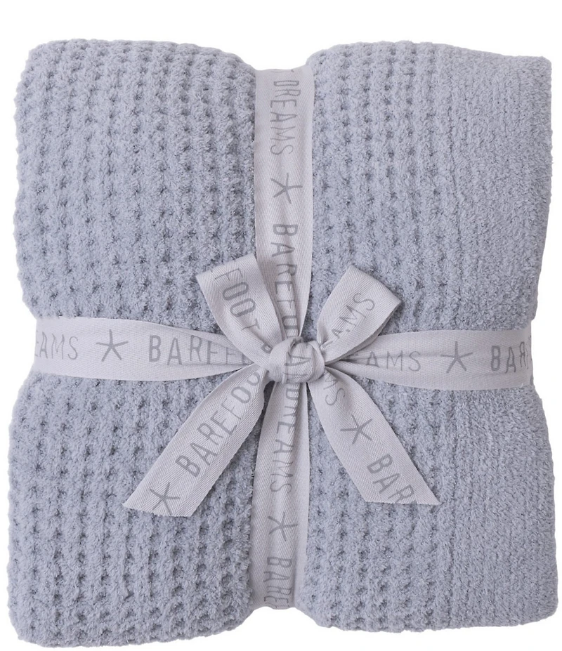 Barefoot Dreams CozyChic Solid Waffle Knit Throw Blanket