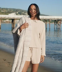 Barefoot Dreams CozyChic Space Dye Border Throw