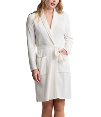 Barefoot Dreams CozyChic Ultra Lite Contrast Scallop Ribbed Robe