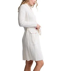Barefoot Dreams CozyChic Ultra Lite Contrast Scallop Ribbed Robe