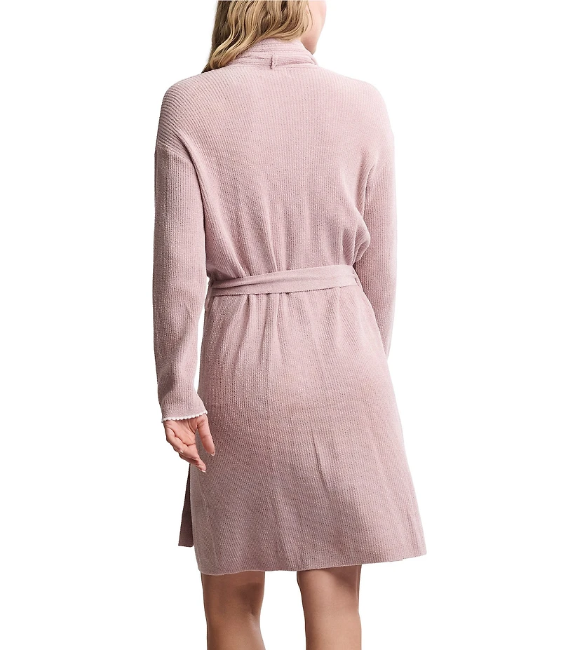 Barefoot Dreams CozyChic Ultra Lite Contrast Scallop Ribbed Robe