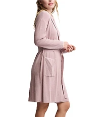 Barefoot Dreams CozyChic Ultra Lite Contrast Scallop Ribbed Robe