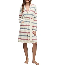 Barefoot Dreams CozyChic Ultra Lite® Cotton Stripe Short Robe