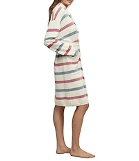 Barefoot Dreams CozyChic Ultra Lite® Cotton Stripe Short Robe