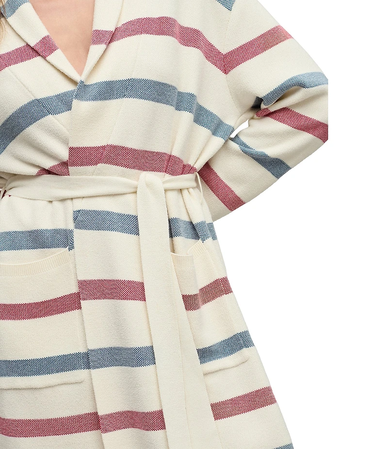Barefoot Dreams CozyChic Ultra Lite® Cotton Stripe Short Robe