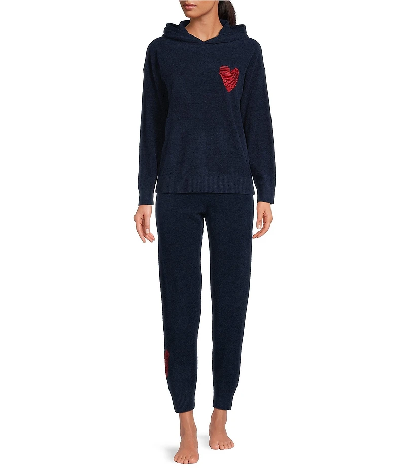 Barefoot Dreams CozyChic Ultra Lite Embroidered Heart Pants