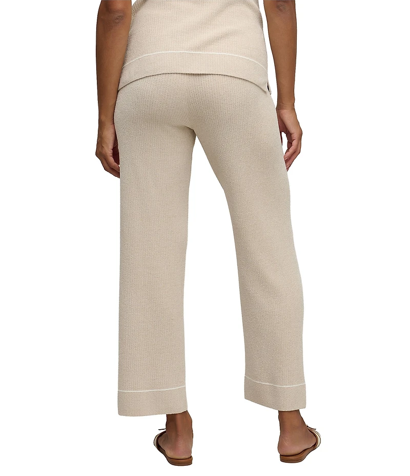 Barefoot Dreams CozyChic Ultra Lite® Knit Contrast Stripe Rib Coordinating Ankle Lounge Pants