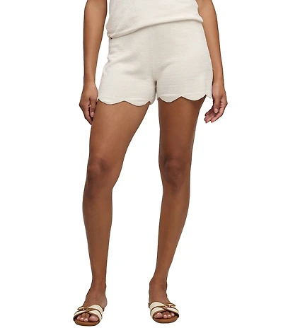 Barefoot Dreams CozyChic Ultra Lite® Knit Coordinating Scalloped Lounge Shorts