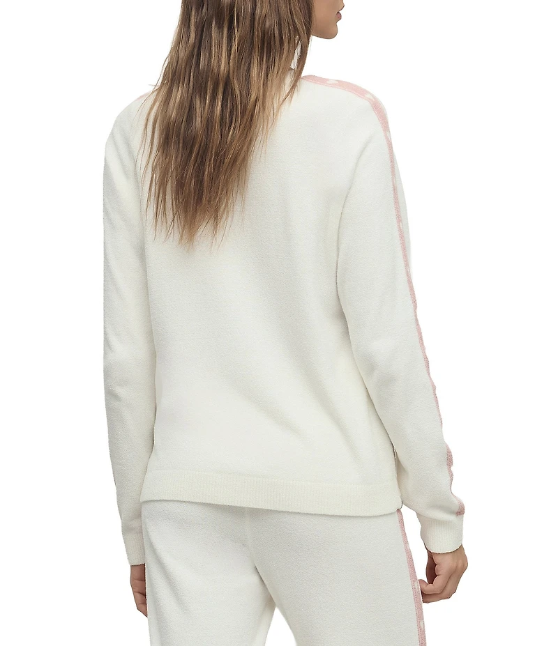Barefoot Dreams CozyChic Ultra Lite® Knit Long Sleeve Crew Neck Heart Stripe Coordinating Pullover