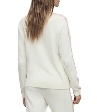 Barefoot Dreams CozyChic Ultra Lite® Knit Long Sleeve Crew Neck Heart Stripe Coordinating Pullover