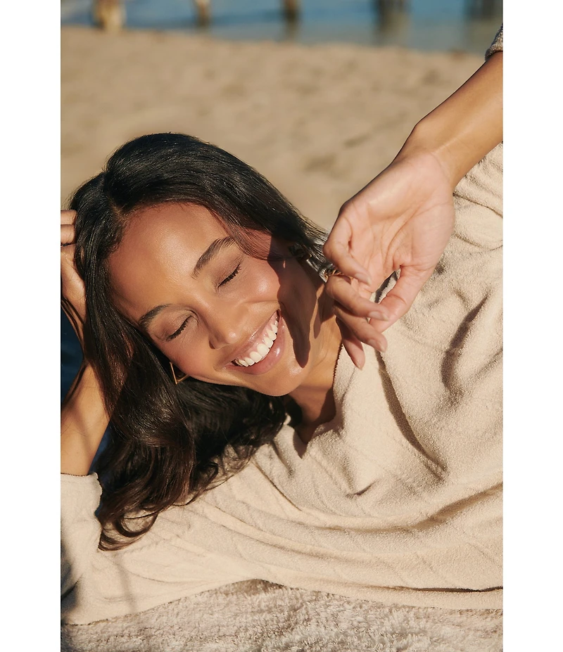 Barefoot Dreams CozyChic Ultra Lite® Knit Long Sleeve Rope Stripe Boatneck Pullover