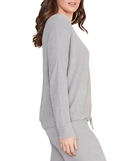 Barefoot Dreams CozyChic Ultra Lite® Long Sleeve Scoop Neck Slouchy Coordinating Lounge Pullover