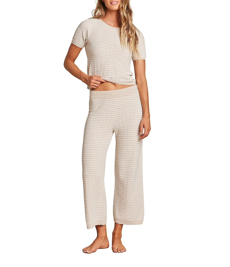 Barefoot Dreams CozyChic Ultra Lite Pointelle Coordinating Cropped Lounge Pants