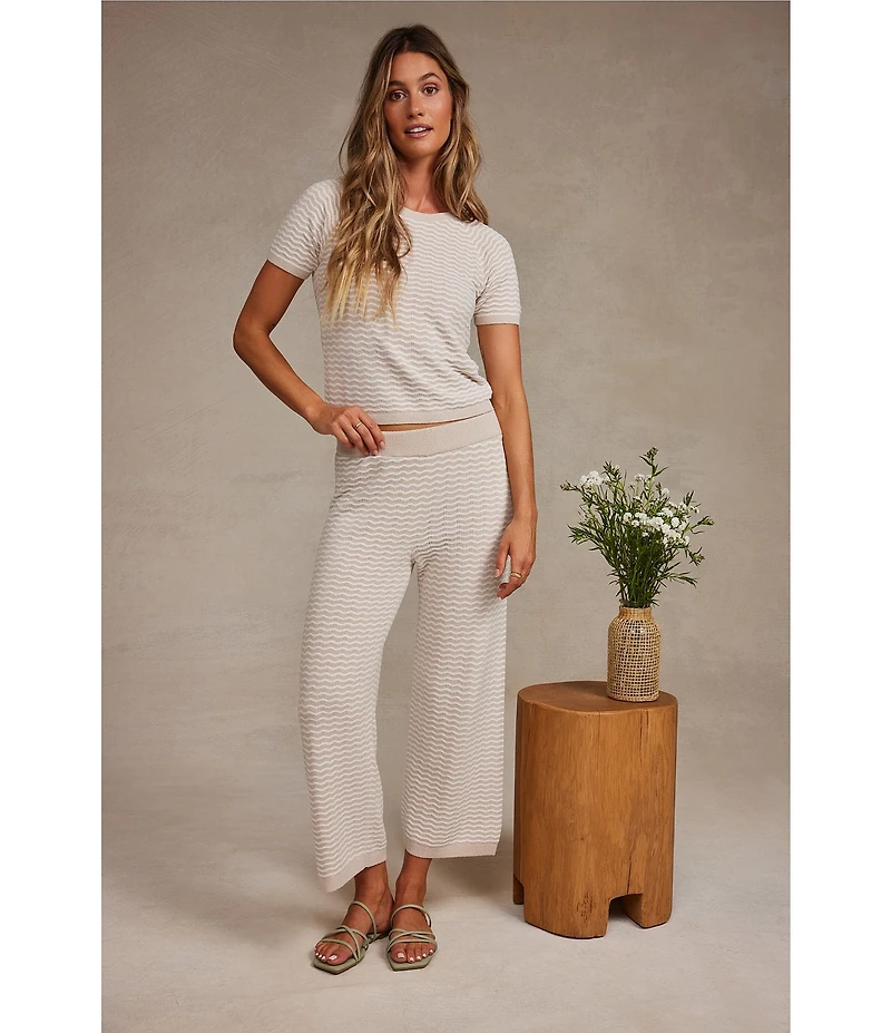 Barefoot Dreams CozyChic Ultra Lite Pointelle Coordinating Cropped Lounge Pants