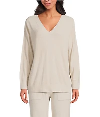 Barefoot Dreams CozyChic Ultra Lite® V Neck Hi-Low Coordinating Pullover
