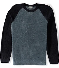 Barefoot Dreams Crew Neck Raglan Sleeve Knit Sweatshirt