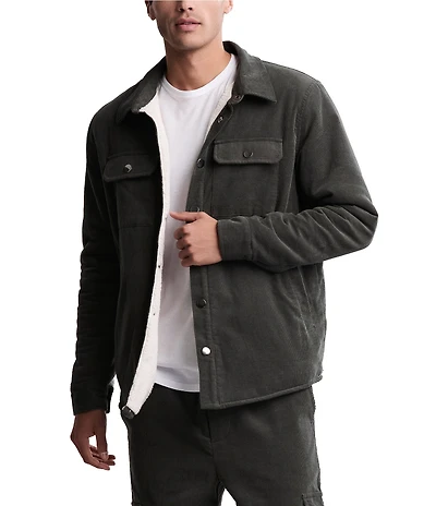 Barefoot Dreams Malibu Collection® Corduroy Sherpa Blend Shirt Jacket