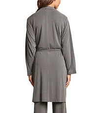 Barefoot Dreams Malibu Collection Sand Washed Jersey Knit Midi Robe