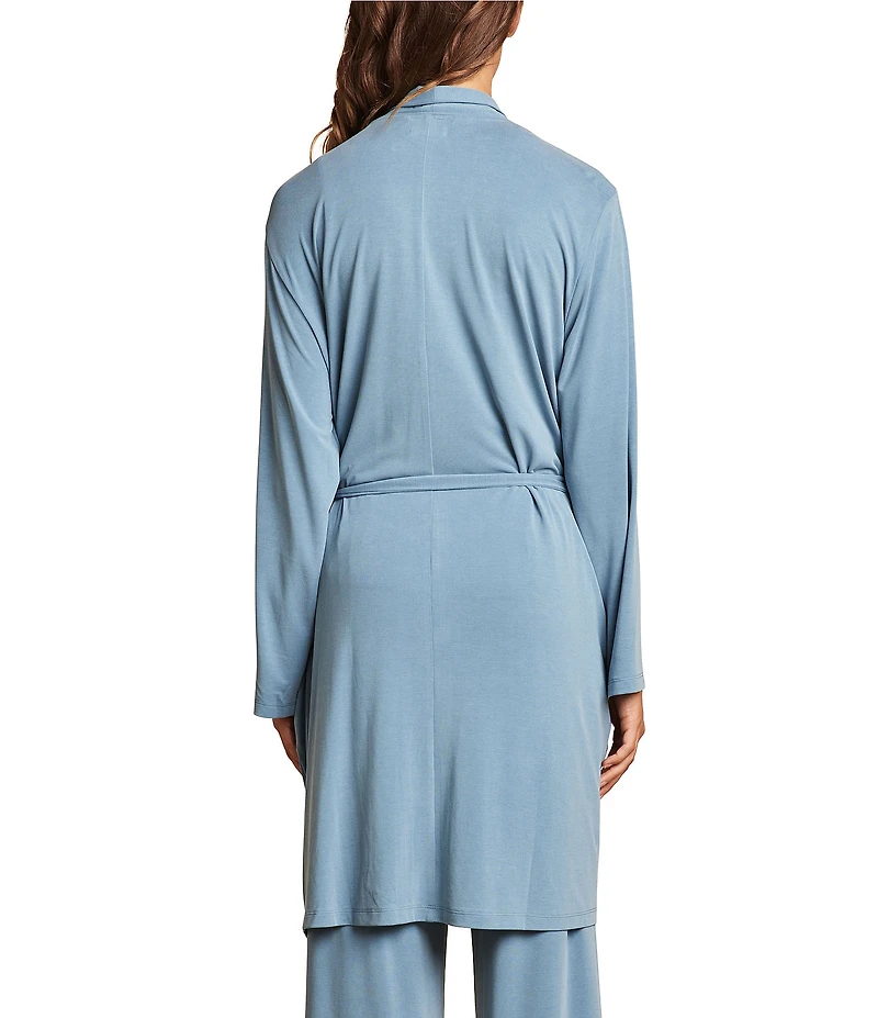 Barefoot Dreams Malibu Collection Sand Washed Jersey Knit Midi Robe