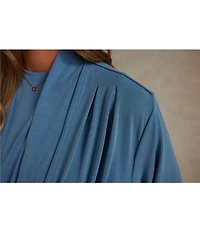 Barefoot Dreams Malibu Collection Sand Washed Jersey Knit Midi Robe