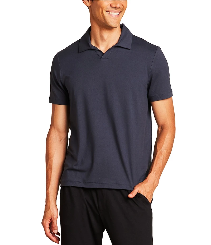 Barefoot Dreams Men Butterchic Short Sleeve Polo Shirt